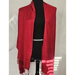 Cashmere Red Classic Scarf Men/Women Warm Cozy Cottagecore Festival Holiday Glam